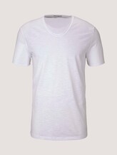 strukturiertes T-Shirt - Männer - White strukturiertes T-Shirt - Männer - White - 7 - TOM TAILOR Denim