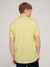 strukturiertes T-Shirt - Männer - cream yellow melange strukturiertes T-Shirt - Männer - cream yellow melange - 2 - TOM TAILOR Denim