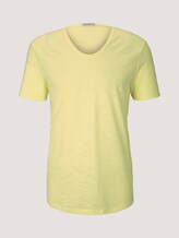 strukturiertes T-Shirt - Männer - cream yellow melange strukturiertes T-Shirt - Männer - cream yellow melange - 7 - TOM TAILOR Denim