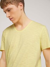 strukturiertes T-Shirt - Männer - cream yellow melange strukturiertes T-Shirt - Männer - cream yellow melange - 9 - TOM TAILOR Denim