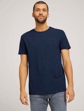 T-Shirt in Jacquard-Struktur - Männer - navy white jacquard T-Shirt in Jacquard-Struktur - Männer - navy white jacquard - 5 - TOM TAILOR Denim