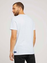 Tshirt in Jacquard-Struktur - Männer - white navy jacquard Tshirt in Jacquard-Struktur - Männer - white navy jacquard - 2 - TOM TAILOR Denim