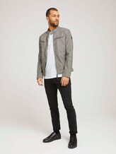 Tshirt in Jacquard-Struktur - Männer - white navy jacquard Tshirt in Jacquard-Struktur - Männer - white navy jacquard - 3 - TOM TAILOR Denim