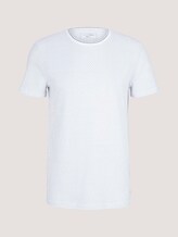 Tshirt in Jacquard-Struktur - Männer - white navy jacquard Tshirt in Jacquard-Struktur - Männer - white navy jacquard - 7 - TOM TAILOR Denim