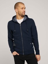 Sweatjacke mit Kapuze - Männer - Dark Blue Sweatjacke mit Kapuze - Männer - Dark Blue - 1 - TOM TAILOR