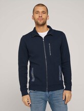 Sweatjacke mit Stehkragen - Männer - Dark Blue Sweatjacke mit Stehkragen - Männer - Dark Blue - 1 - TOM TAILOR