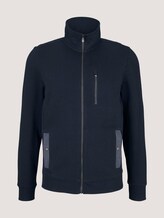 Sweatjacke mit Stehkragen - Männer - Dark Blue Sweatjacke mit Stehkragen - Männer - Dark Blue - 7 - TOM TAILOR