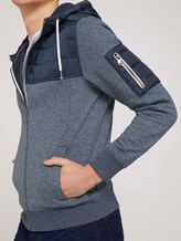 Sweatjacke mit Stoffmischung - Männer - Black Sweatjacke mit Stoffmischung - Männer - Black - 10 - TOM TAILOR