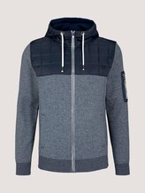 Sweatjacke mit Stoffmischung - Männer - Black Sweatjacke mit Stoffmischung - Männer - Black - 7 - TOM TAILOR