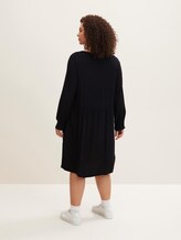 Plus - Blusenkleid mit LENZING™ ECOVERO™ und Faltendetails - Frauen - deep black Plus - Blusenkleid mit LENZING™ ECOVERO™ und Faltendetails - Frauen - deep black - 2 - My True Me