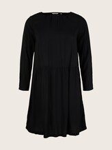 Plus - Blusenkleid mit LENZING™ ECOVERO™ und Faltendetails - Frauen - deep black Plus - Blusenkleid mit LENZING™ ECOVERO™ und Faltendetails - Frauen - deep black - 7 - My True Me