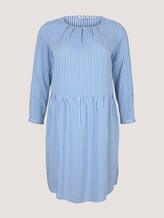 Blusenkleid mit Faltendetails - Frauen - marina white vertical stripe Blusenkleid mit Faltendetails - Frauen - marina white vertical stripe - 7 - My True Me
