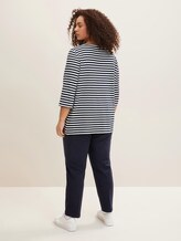 Gestreiftes Ottoman Sweatshirt - Frauen - navy white regular stripe Gestreiftes Ottoman Sweatshirt - Frauen - navy white regular stripe - 2 - My True Me