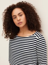 Gestreiftes Ottoman Sweatshirt - Frauen - navy white regular stripe Gestreiftes Ottoman Sweatshirt - Frauen - navy white regular stripe - 5 - My True Me