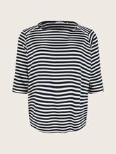 Gestreiftes Ottoman Sweatshirt - Frauen - navy white regular stripe Gestreiftes Ottoman Sweatshirt - Frauen - navy white regular stripe - 7 - My True Me