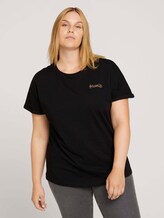 T-shirt met kleine borduursels - Vrouwen - deep black T-shirt met kleine borduursels - Vrouwen - deep black - 1 - My True Me