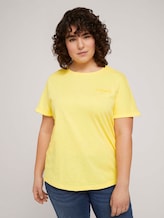 T-shirt with small embroidery - Women - mellow yellow T-shirt with small embroidery - Women - mellow yellow - 1 - My True Me