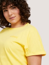T-shirt with small embroidery - Women - mellow yellow T-shirt with small embroidery - Women - mellow yellow - 9 - My True Me