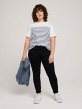 Striped T-shirt made with organic cotton - Women - Whisper White Striped T-shirt made with organic cotton - Women - Whisper White - 3 - My True Me
