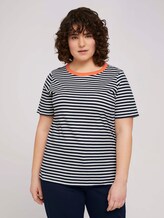 Gestreiftes T-Shirt mit Bio-Baumwolle - Frauen - navy white regular stripe Gestreiftes T-Shirt mit Bio-Baumwolle - Frauen - navy white regular stripe - 1 - My True Me