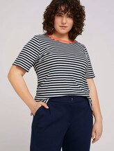 Gestreiftes T-Shirt mit Bio-Baumwolle - Frauen - navy white regular stripe Gestreiftes T-Shirt mit Bio-Baumwolle - Frauen - navy white regular stripe - 5 - My True Me