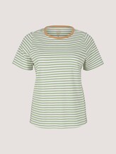 Curvy - Gestreiftes T-Shirt mit Bio-Baumwolle - Frauen - mint green white stripe Curvy - Gestreiftes T-Shirt mit Bio-Baumwolle - Frauen - mint green white stripe - 7 - My True Me