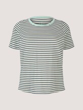 Curvy - Gestreiftes T-Shirt mit Bio-Baumwolle - Frauen - jasper green white stripe Curvy - Gestreiftes T-Shirt mit Bio-Baumwolle - Frauen - jasper green white stripe - 7 - My True Me