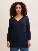 Curvy - 3/4 Arm Shirt mit LENZING™ ECOVERO™ - Frauen - Sky Captain Blue Curvy - 3/4 Arm Shirt mit LENZING™ ECOVERO™ - Frauen - Sky Captain Blue - 1 - My True Me