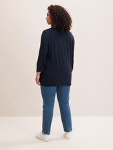 Curvy - 3/4 Arm Shirt mit LENZING™ ECOVERO™ - Frauen - Sky Captain Blue Curvy - 3/4 Arm Shirt mit LENZING™ ECOVERO™ - Frauen - Sky Captain Blue - 2 - My True Me