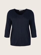 Curvy - 3/4 Arm Shirt mit LENZING™ ECOVERO™ - Frauen - Sky Captain Blue Curvy - 3/4 Arm Shirt mit LENZING™ ECOVERO™ - Frauen - Sky Captain Blue - 7 - My True Me