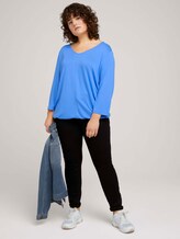 3/4 Arm Shirt mit elastischem Bund - Frauen - Marina Bay Blue 3/4 Arm Shirt mit elastischem Bund - Frauen - Marina Bay Blue - 3 - My True Me