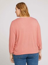 Curvy - 3/4 Arm Shirt mit LENZING™ ECOVERO™ - Frauen - dusty rose pink melange Curvy - 3/4 Arm Shirt mit LENZING™ ECOVERO™ - Frauen - dusty rose pink melange - 2 - My True Me