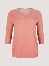 Curvy - 3/4 Arm Shirt mit LENZING™ ECOVERO™ - Frauen - dusty rose pink melange Curvy - 3/4 Arm Shirt mit LENZING™ ECOVERO™ - Frauen - dusty rose pink melange - 7 - My True Me