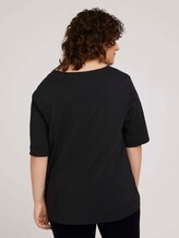 T-Shirt mit V-Ausschnitt - Frauen - deep black T-Shirt mit V-Ausschnitt - Frauen - deep black - 2 - My True Me