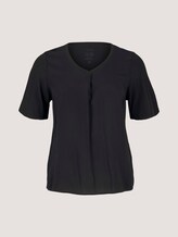 T-Shirt mit V-Ausschnitt - Frauen - deep black T-Shirt mit V-Ausschnitt - Frauen - deep black - 7 - My True Me