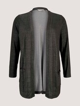 Curvy - Shirt Cardigan mit LENZING™ ECOVERO™ und Taschen - Frauen - Shale Grey Melange Curvy - Shirt Cardigan mit LENZING™ ECOVERO™ und Taschen - Frauen - Shale Grey Melange - 7 - My True Me