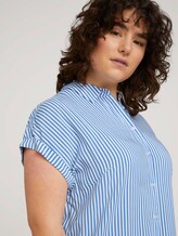 Plus - Gestreifte Kurzarmbluse mit LENZING™ ECOVERO™ - Frauen - marina white vertical stripe Plus - Gestreifte Kurzarmbluse mit LENZING™ ECOVERO™ - Frauen - marina white vertical stripe - 9 - My True Me