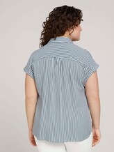 gestreifte Kurzarmbluse mit LENZING™ ECOVERO™ - Frauen - jasper white vertical stripe gestreifte Kurzarmbluse mit LENZING™ ECOVERO™ - Frauen - jasper white vertical stripe - 2 - My True Me