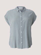gestreifte Kurzarmbluse mit LENZING™ ECOVERO™ - Frauen - jasper white vertical stripe gestreifte Kurzarmbluse mit LENZING™ ECOVERO™ - Frauen - jasper white vertical stripe - 7 - My True Me