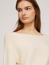 Strukturierter Pullover mit Bio-Baumwolle - Frauen - soft creme beige Strukturierter Pullover mit Bio-Baumwolle - Frauen - soft creme beige - 9 - TOM TAILOR Denim