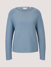 Strukturierter Pullover mit Bio-Baumwolle - Frauen - soft mid blue Strukturierter Pullover mit Bio-Baumwolle - Frauen - soft mid blue - 7 - TOM TAILOR Denim