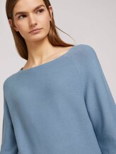 Strukturierter Pullover mit Bio-Baumwolle - Frauen - soft mid blue Strukturierter Pullover mit Bio-Baumwolle - Frauen - soft mid blue - 9 - TOM TAILOR Denim