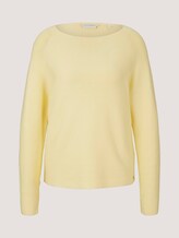 Strukturierter Pullover mit Bio-Baumwolle - Frauen - soft yellow Strukturierter Pullover mit Bio-Baumwolle - Frauen - soft yellow - 7 - TOM TAILOR Denim