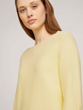 Strukturierter Pullover mit Bio-Baumwolle - Frauen - soft yellow Strukturierter Pullover mit Bio-Baumwolle - Frauen - soft yellow - 9 - TOM TAILOR Denim