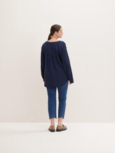 Bluse mit LENZING™ ECOVERO™ und Faltendetail - Frauen - Sky Captain Blue Bluse mit LENZING™ ECOVERO™ und Faltendetail - Frauen - Sky Captain Blue - 2 - My True Me