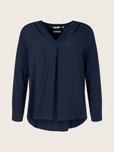 Bluse mit LENZING™ ECOVERO™ und Faltendetail - Frauen - Sky Captain Blue Bluse mit LENZING™ ECOVERO™ und Faltendetail - Frauen - Sky Captain Blue - 7 - My True Me