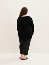Plus - Bluse mit LENZING™ ECOVERO™ und Faltendetail - Frauen - deep black Plus - Bluse mit LENZING™ ECOVERO™ und Faltendetail - Frauen - deep black - 2 - My True Me