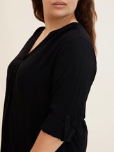 Plus - Bluse mit LENZING™ ECOVERO™ und Faltendetail - Frauen - deep black Plus - Bluse mit LENZING™ ECOVERO™ und Faltendetail - Frauen - deep black - 9 - My True Me