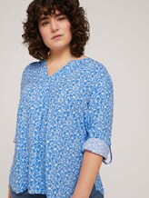 Bluse mit LENZING™ ECOVERO™ und Faltendetail - Frauen - blue flowers and dots Bluse mit LENZING™ ECOVERO™ und Faltendetail - Frauen - blue flowers and dots - 5 - My True Me
