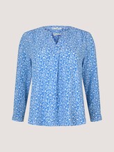 Bluse mit LENZING™ ECOVERO™ und Faltendetail - Frauen - blue flowers and dots Bluse mit LENZING™ ECOVERO™ und Faltendetail - Frauen - blue flowers and dots - 7 - My True Me